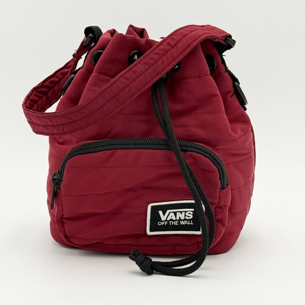 Vans ABD Bucket Bag in Burgundy Drawstring Closure
